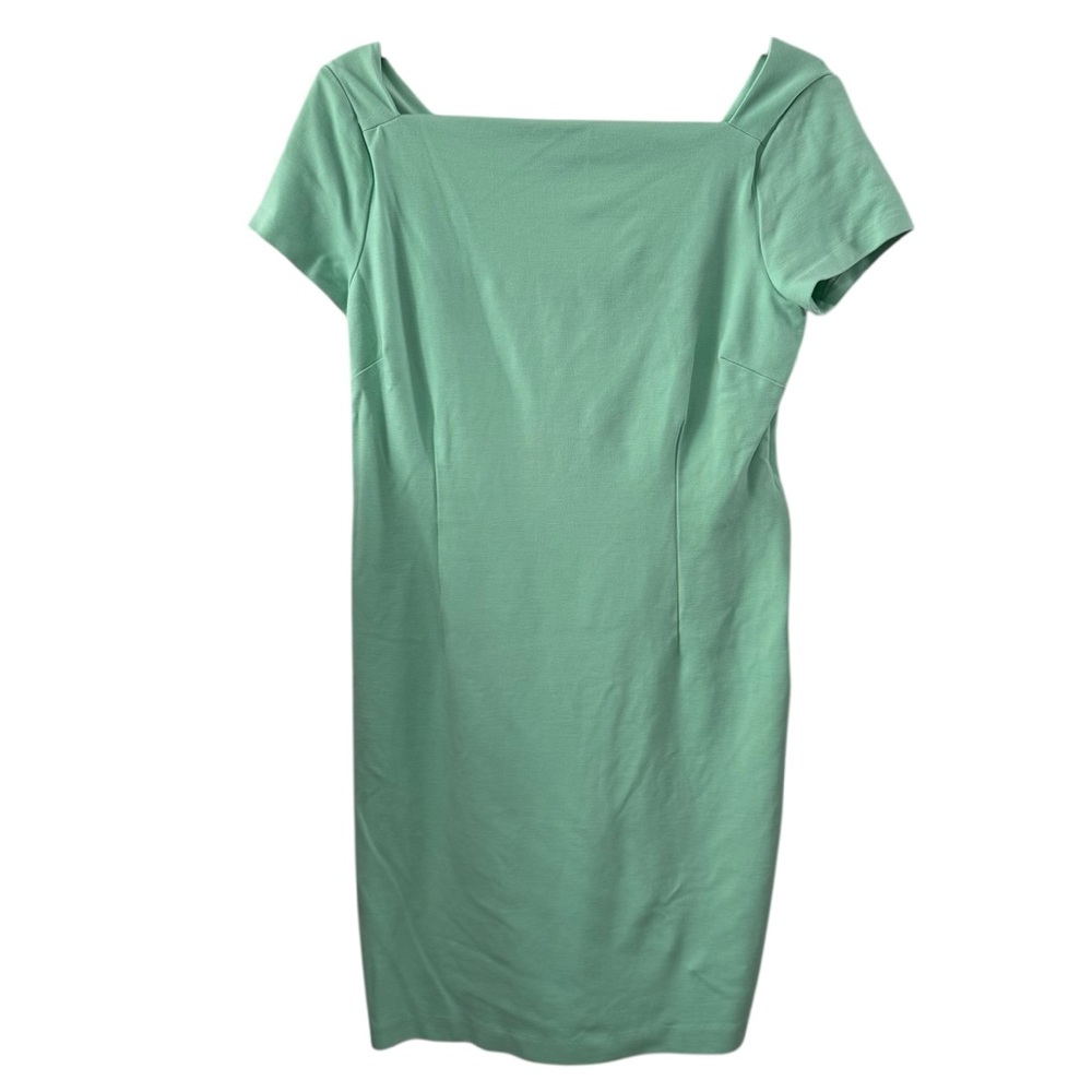 Banana Republic 6 Mint Green Square Neck Sheath Dress Stretch